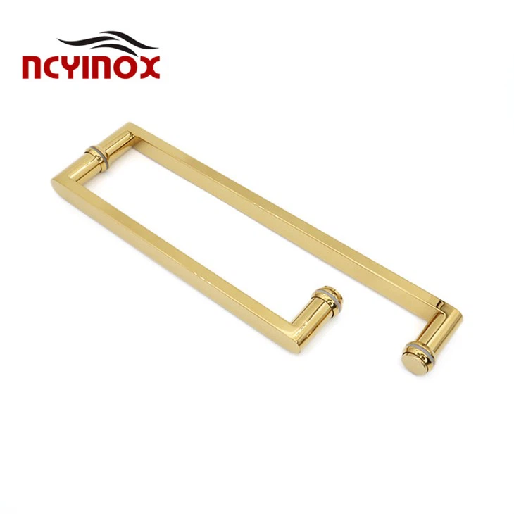 Stainless Steel Glass Door Handle L Type Pulls Towel Bar For Shower Door